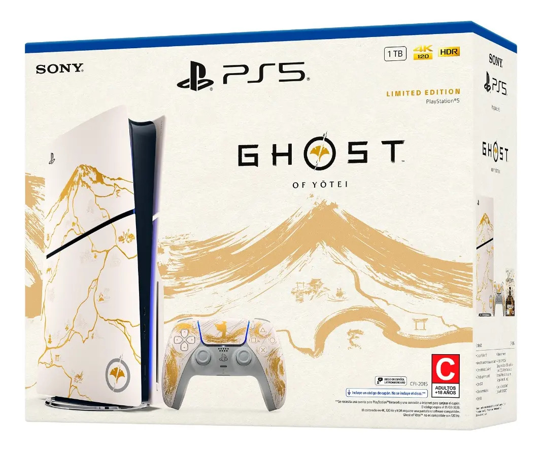 Consola Playstation 5 Edición Limitada Gold Ghost Of Yotei Dorado