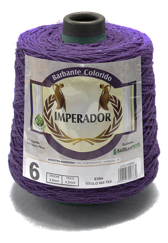 Barbante Colorido Barbantextil Imperador 4/6 610m Cor Roxo