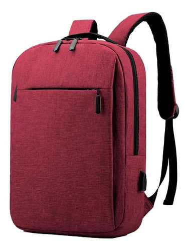 Mochila Masculina Escolar Notebook Entrada Pra Carregador Cor Vermelha