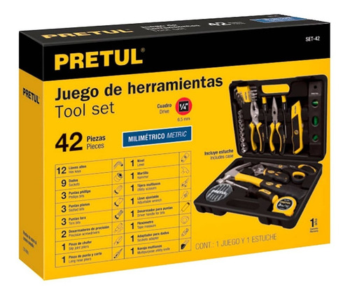 Imagen 3 de 4 de Set De Herramientas Comfort Grip, 42 Piezas, Pretul
