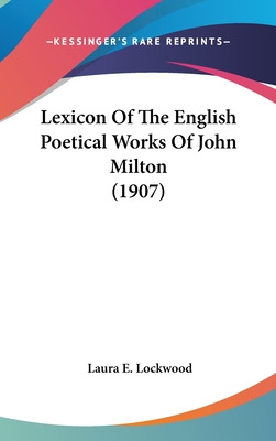 Libro Lexicon Of The English Poetical Works Of John Milto...