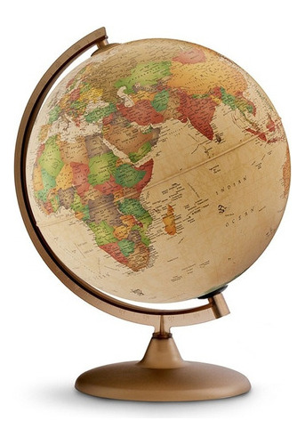 Globo em espanhol com divisão política bege de 30 cm