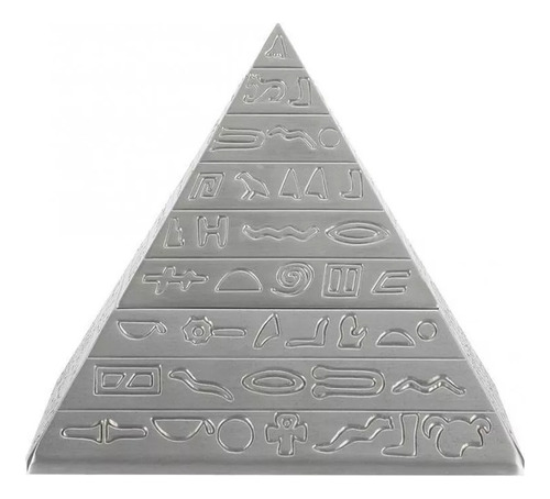 Cenicero De Metal Vintage Pirámide Tallada Egipcia Tamaño