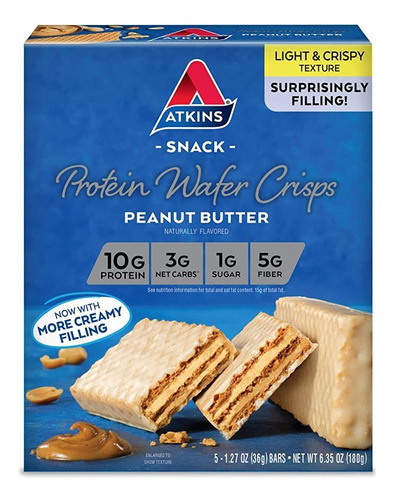         Atkins Galletas De Proteína Crocantes, , Peanut Bu.