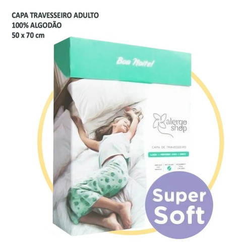 Capa Antiácaros De Travesseiros Supersoft Alergoshop Alergia