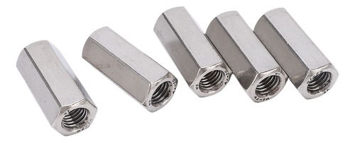 Tuerca De Acoplamiento Hexagonal M12 De Acero Inoxidable, 5