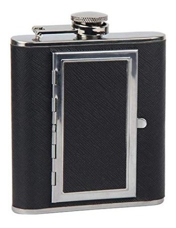 Imagen 3 de 6 de Licorera Bolsillo Wiskera 8 Onzas Cigarrer Acero Inoxidable