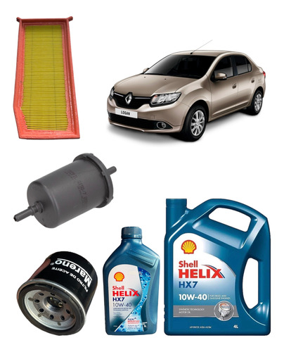 Kit Service X3 Filtros + Aceite Renault Sandero Motor Nissan