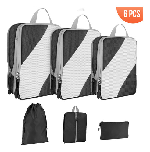 Bolsas Organizadoras De Compresión Para Maleta, 6 Piezas