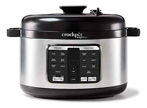 Crock-pot 2109296 Olla A Presión Express, 6 Cuartos, Acero I