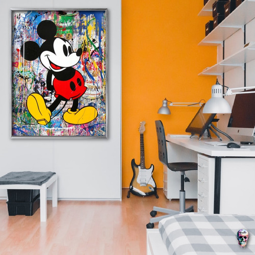 Cuadro Canvas Decorativo Mickey Graffiti