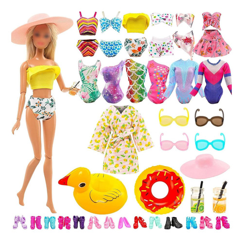 Accesorios De Ropa De Muñeca De 20 Pc Set De Verano 5 Trajes