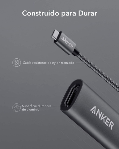 Imagen 6 de 10 de Cable Adaptador Anker Usb-c A Hdmi 4k Sevengamer