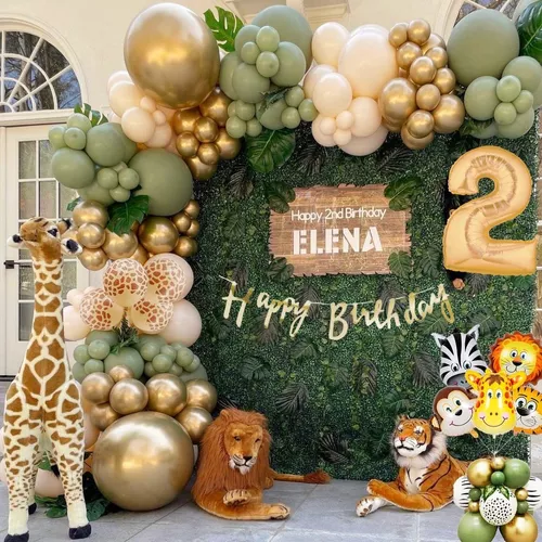 Kit Decoración Fiestas De Cumpleaños Globos 1año Niño Niña –