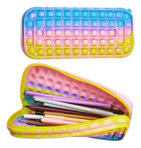 Estuche De Silicona Bubble Pop Bag Simple Dimple