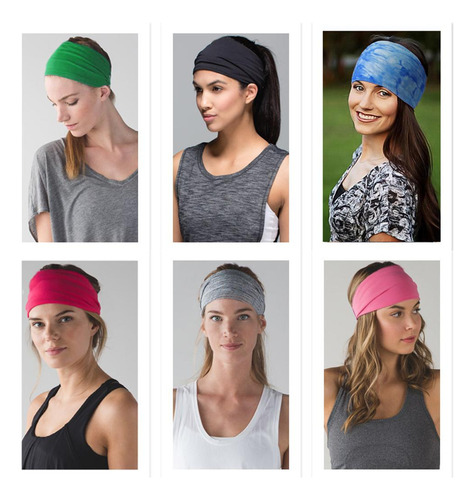 8pcs Mujeres Ejercicio Banda Para La Cabeza Diadema