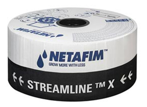 Tubo Gotejador Streamline X - 20x20 Cm Netafim - 1000 Metros Cor Preta
