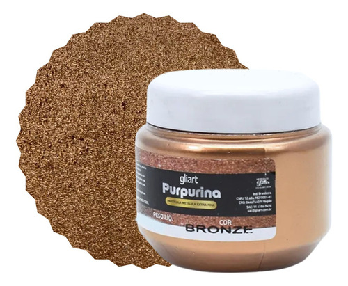 Pó Metalico Para Festa Purpurina Bronzeado Kg Cor Bronze