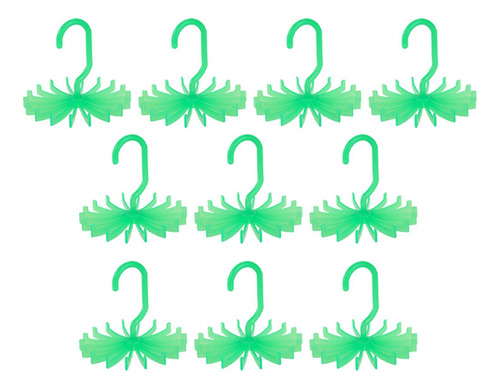 10 Estantes Para Corbatas Giratorios Colgantes, 18 Verde