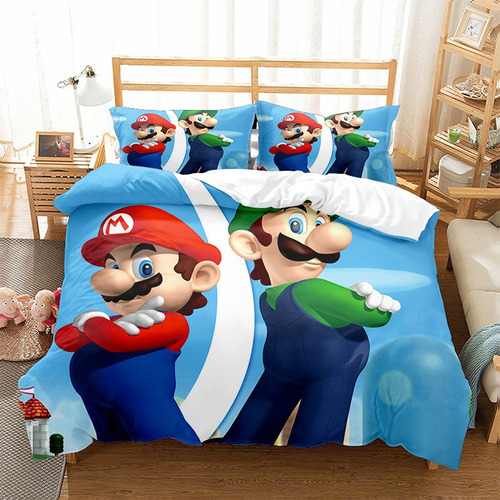 Juego De Cama Con Funda De Edredón Mario And Luigi