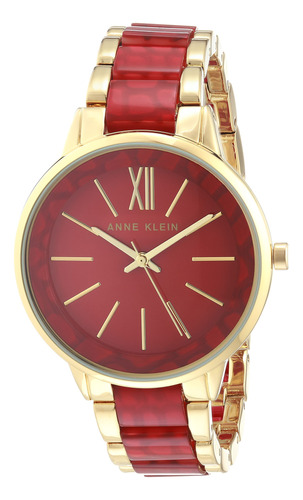 Pulsera De Resina Para Mujer Watch Anne Klein, Esfera Roja,