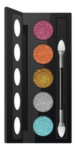 Maquillaje Glitter Quinteto Compacto De Glitter Xulu Z133