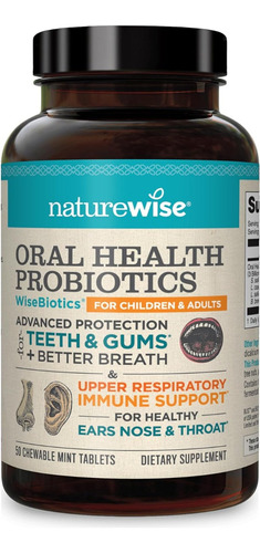 Probióticos Masticables Salud Oral Naturewise 50 Tabletas