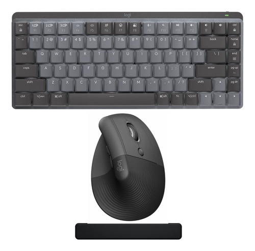 Logitech Teclado Mecanico Mx Mini Clicky Grafito Mouse 3