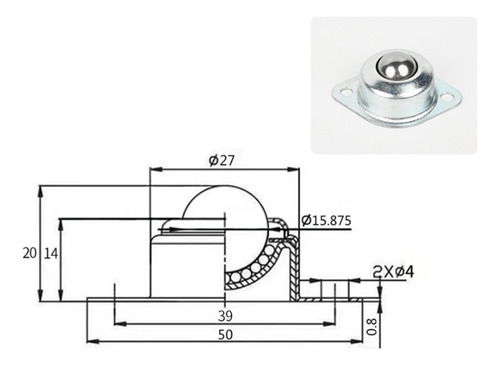 Robot S3swivel Caster Coche Universal Eye Round Rueda Mecha-