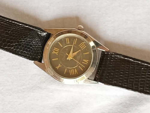 Reloj Omega Mujer Cuarzo Malla Cartier De Vivora Negro Plateado (Usado)