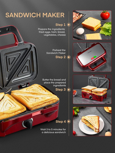 Waffle Maker 3 1 Sandwichera Prensa De 1200 W Placas ...
