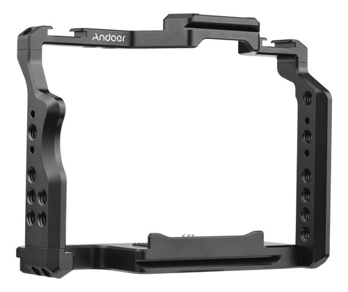 Jaula de cámara Ando Color Black Color, carcasa de vídeo de aleación de aluminio
