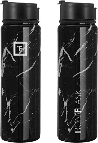 Termo Iron Flask Botella Deportiva 22 Onzas Diseño Marble