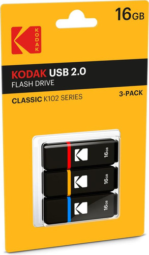 Unidad Flash Usb 2.0 Kodak Kgb, Negro