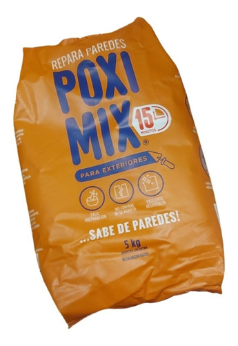 Poximix Exterior Poxi Mix Poxipol Cemento 5 Kg - 15 Minutos