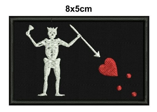 Imagem 1 de 3 de Kit 4un Bordado Blackbeard Seals Edward Battlefield Velcro