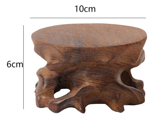Soporte De Exhibición De Piedra De Madera Decoración Del