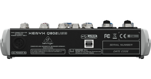 Imagen 2 de 6 de Behringer Xenyx Q802usb Mezcladora 8 Canales Interface Usb