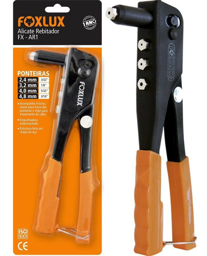Ferramenta Alicate Rebitador Profissional 4 Bicos Foxlux
