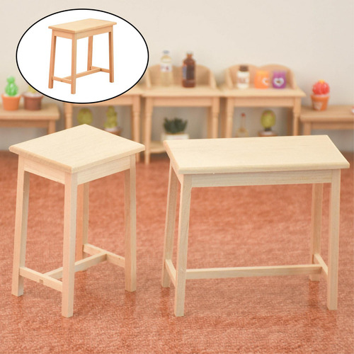 2 Piezas 1:12 Muebles De Comedor En Miniatura Para Regalos