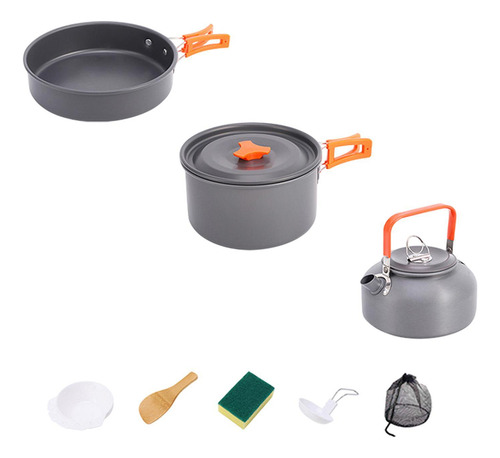 Juego De Utensilios De Cocina Para Acampar Con Bolsa De