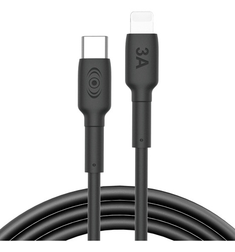 Cable Usb C Compatible Con iPhone 30w Carga Rápida 2metros Color Negro