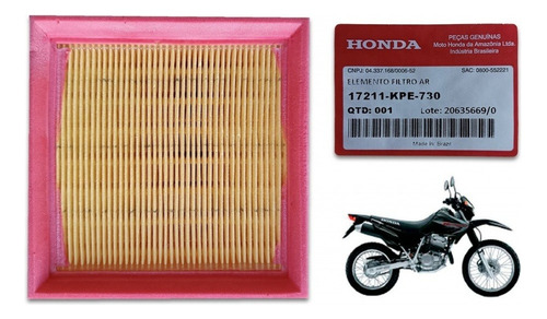 Filtro Aire Honda Tornado Xr 250 Original - Motor Dos