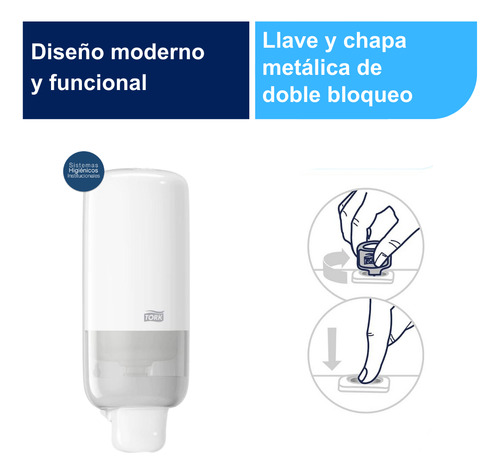 Tork® Dispensador De Jabón Espuma + Recargas 2 X 1000 Ml
