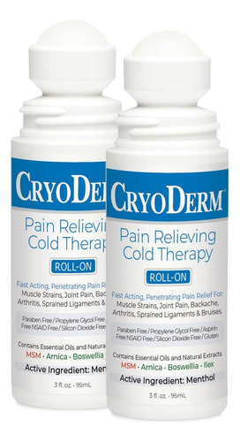 Cryoderm Cold Therapy Rollo On De 3 Oz (2 Unidades)