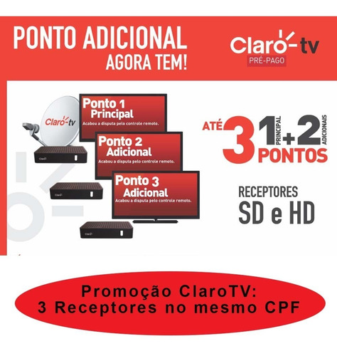Imagem 3 de 11 de Receptor Claro Sd Pré Pago