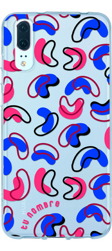 Funda Para Huawei Para Mujer Figuras Abstracto Con Nombre