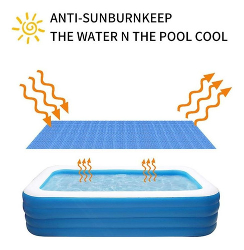 La Cubierta Solar Azul Para Piscina Cubre Paños De Baño Para