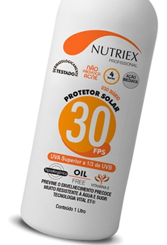 Imagem 2 de 3 de Protetor Solar Fps 30 1/3 Uva 1lt Nutriex