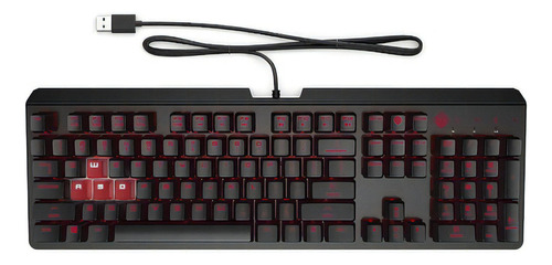 Teclado Mecanico Gamer Omen Hp Encoder 104 Teclas Cherry Mx Color Del Teclado Negro